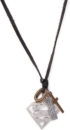 CHKOKKO Superman shape Leather Locket