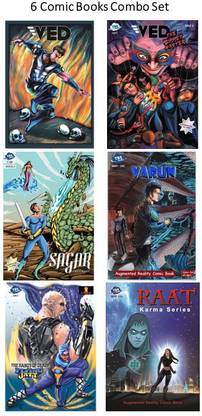 TBS Planet Action And Horror Comic Books Bundle Combo Set (Ved, Sagar, Shivaay, A Flying Jatt And 13 Days)