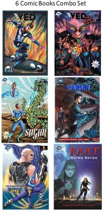 TBS Planet Action And Horror Comic Books Bundle Combo Set (Ved, Sagar, Shivaay, A Flying Jatt And 13 Days)