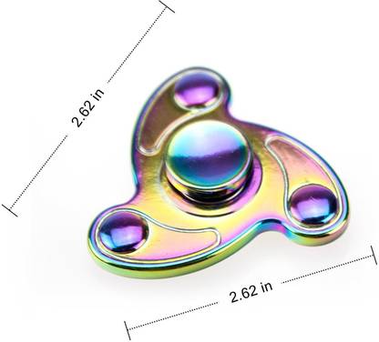 VibeX ® Metallic Rainbow Wheel High-Speed Gyro Fidget Finger Toy EDC Hand Fidget Spinner