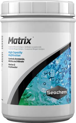 SEACHEM Matrix 2 L (800g - 1.7 lbs) | High capacity bio-filtration | Controls ammonia, nitrite, and nitrate | Highly porous - enormous surface area (700 m2/L) | Supports aerobic and anaerobic bacteria species | Canister Aquarium Filter