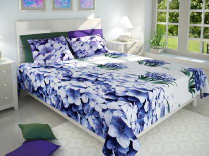Infinity Creation 200 TC Cotton Double Printed Flat Bedsheet