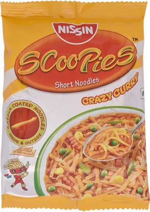 Nissin Scoopies Crazy Curry Instant Noodles Vegetarian