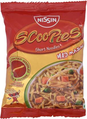 Nissin Scoopies Mad Masala Instant Noodles Vegetarian