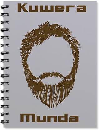 100yellow Beard Printed wire bound High quality Designer A5 Notebook Ruled 170 Pages