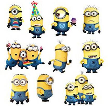 Party Propz MINION BIRTHDAY DECORATION/CUTOUT(PACK OF 10)/MINION PARTY SUPPLIES Paper Cut-outs
