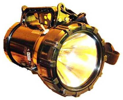 FOS Solar Army Search Light (Range 1 Km.), 55W Halogen - Dual Charging 220V AC & 12V DC Solar Torch