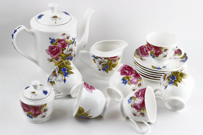 White china tea set clearance