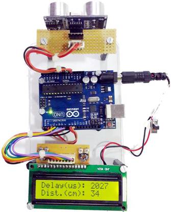 LogicInside Arduino UNO Based Portable Ultrasonic Distance Measurement System Educational Electronic Hobby Kit