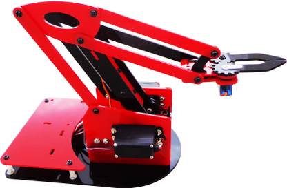NASA Tech Servo Arduino compatible robotic arm with 4 servo motors, Arduino code and connection diagram, instruction manual