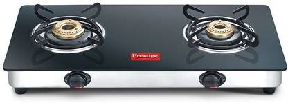 प्रेस्टीज Marvel Glass Top Gas Table GTM 02 SS स्टील मैनुअल गैस चूल्हा