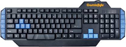 Cosmic Byte CB-GK-01 Vulcanoid, 12 Multimedia Keys, 8 Gaming Keys, Anti-Ghosting Wired USB Standard Gaming Keyboard Compatible with Desktop, Laptop, Mac