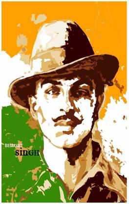 Bhagat Singh Poster - Motivational and Inspirational Poster Paper Print