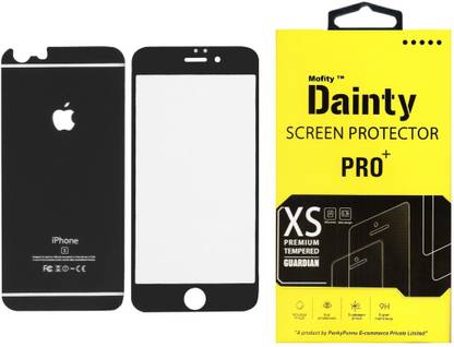 Dainty Tempered Glass Guard for Apple Iphone 5s (4 inch, Matte Black) (Front and Back)