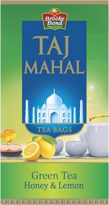 Taj Mahal Honey Lemon Green Tea Bags Box