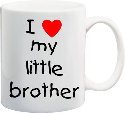 ME&YOU Raksha Bandhan Gift for Brother/ Bro/ Bhai; I Love My Little Brother Printed Ceramic Coffee Mug