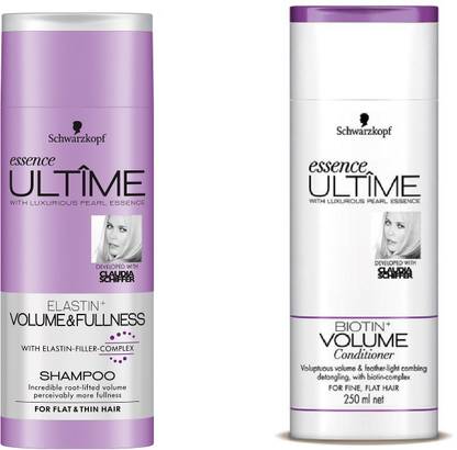 Schwarzkopf Imported (Made in Germany) Elastin + Volume & Fullness Shampoo/Conditioner