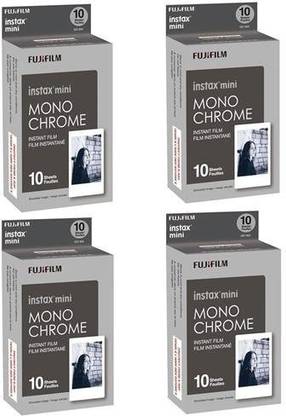 FUJIFILM 4X instax mini Monochrome Instant Film, 10 Pack Film Roll