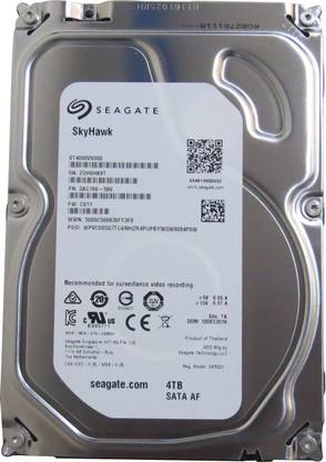 Seagate SkyHawk 4 TB Desktop White SATA Internal Hard Disk Drive (HDD) (ST4000VN000)