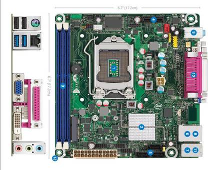 Intel Intel Original DH61DL Motherbaord Mini-ITX without Box LGA 1155Socket Mini-ATX Intel H61 Chipset DDR3 Motherboard for Desktop