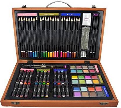 Strokes Art Supplies Deluxe Set For Drawing And Painting (80 Piece)