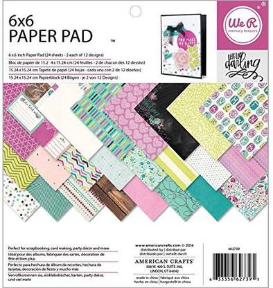 We R Memory Keepers Hello Darling Patterned Paper Pad, 6 By 6 Inch