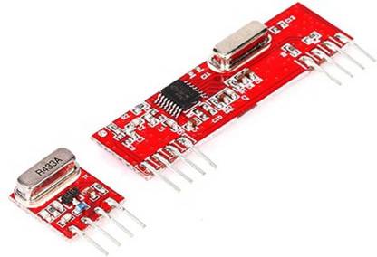 LogicInside 315Mhz-ASK RF Wireless Transmitter Receiver Module Pair (Red) Educational Electronic Hobby Kit
