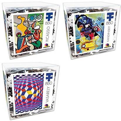 Brainwright Modern Art Deluxe Art Puzzle Set Features Art Of Pablo Picasso Wassily Kandinsky And Victor Vasarely