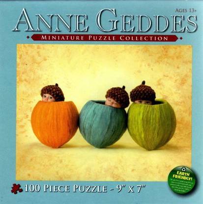 Anne Geddes Miniature Puzzle Collection Heartfelt Series 7700 2 Acorn Babies
