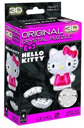 Bepuzzled Original 3D Crystal Puzzle Hello Kitty Lovely