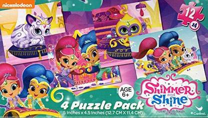 Cardinal Shimmer And Shine - 4 Puzzle Pack - Jigsaw Puzzle (Set Of 4 Different Puzzles)