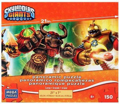 Skylanders Giants Mega Bloks Puzzles - Panoramic Puzzle (21" X 7")