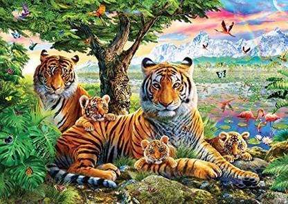 Buffalo Games Hidden Tigers By Adrian Chesterman From The Amazing Nature Collection Jigsaw Puzzle