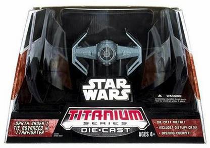 Hasbro Star Wars Titanium Series Die-Cast Darth Vaders Tie Advanced Starfighter