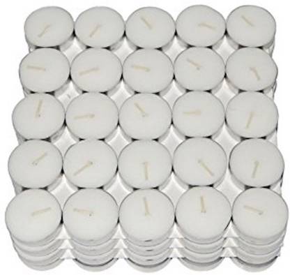 24x7 Premium Tea Light Candles White ~ Set Of 100 Pieces. Ideal For Romantic Dinners or Special Guests . Creates a Perfect Ambience. Size 1.5 in Dia (3.8 cm) Candle
