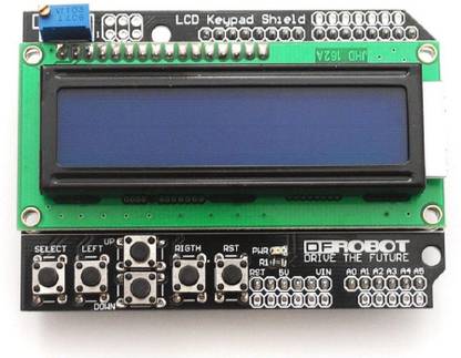 LogicInside 16X2 LCD & Keypad Shield for Arduino Uno - Blue Backlight Display Lights Electronic Hobby Kit