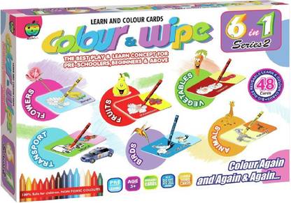 HALO NATION Color and Wipe 6In1 Series 2 - 48 Cards - Apple Fun