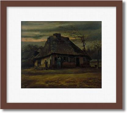PosterMart Straw Hut at Dusk Digital Reprint 20 inch x 22 inch Painting