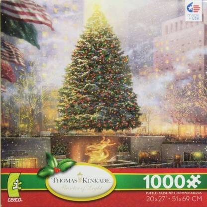 CEACO Thomas Kinkade Painter Of Light Christmas In New York Jigsaw Puzzle Made In Usa Puzzle