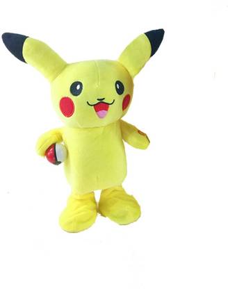 AncientKart Pokemon Pikachu Battery Operated Walking and Talking Musical Plush Doll (33 cm)
