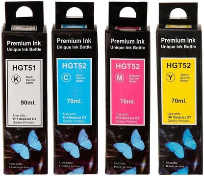 Print Cartridge Ink Set For HP DeskJet GT 5810 and DeskJet GT 5820 Black + Tri Color Combo Pack Ink Cartridge