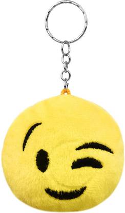 CTW Naughty Emoji Fluffy Face Key Chain