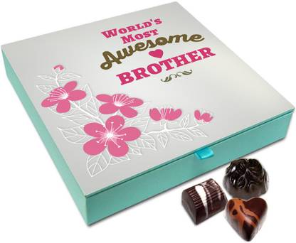 Chocholik Raksha-bandhan Gift Box - World's Most Awesome Loving Brother Chocolate Box For Brother / Sister - 9pc Truffles