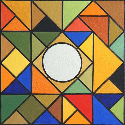 Harmony Arts Abstract Painting(Giclee print on Canvas) Canvas 16 inch x 16 inch Painting