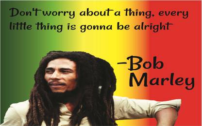 Bob Marley Inspirational Quotes Poster for room and office Paper Print