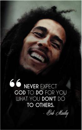 Bob Marley Inspirational Quotes Poster for room and office Paper Print