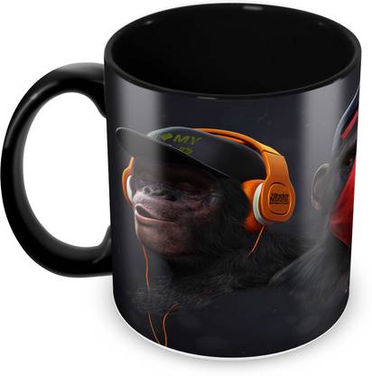 Tuelip Printed Beautiful Swag Monkey quotes for Tea And Coffee 350 ml Ceramic Coffee Mug