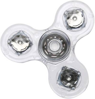 Montez Transparent Led Light One Touch Fidget Spinner Toy