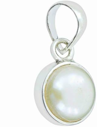 Malabar Gems Lab Certified 11.25 Ratti / 10.12 Carat Pearl Pendant, Moti Locket in 925 Sterling Silver Stone Pendant