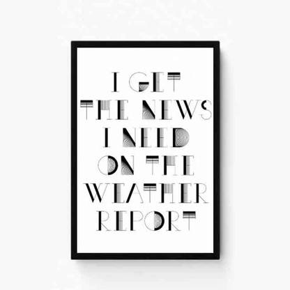 Weather reports keywords Paper Print